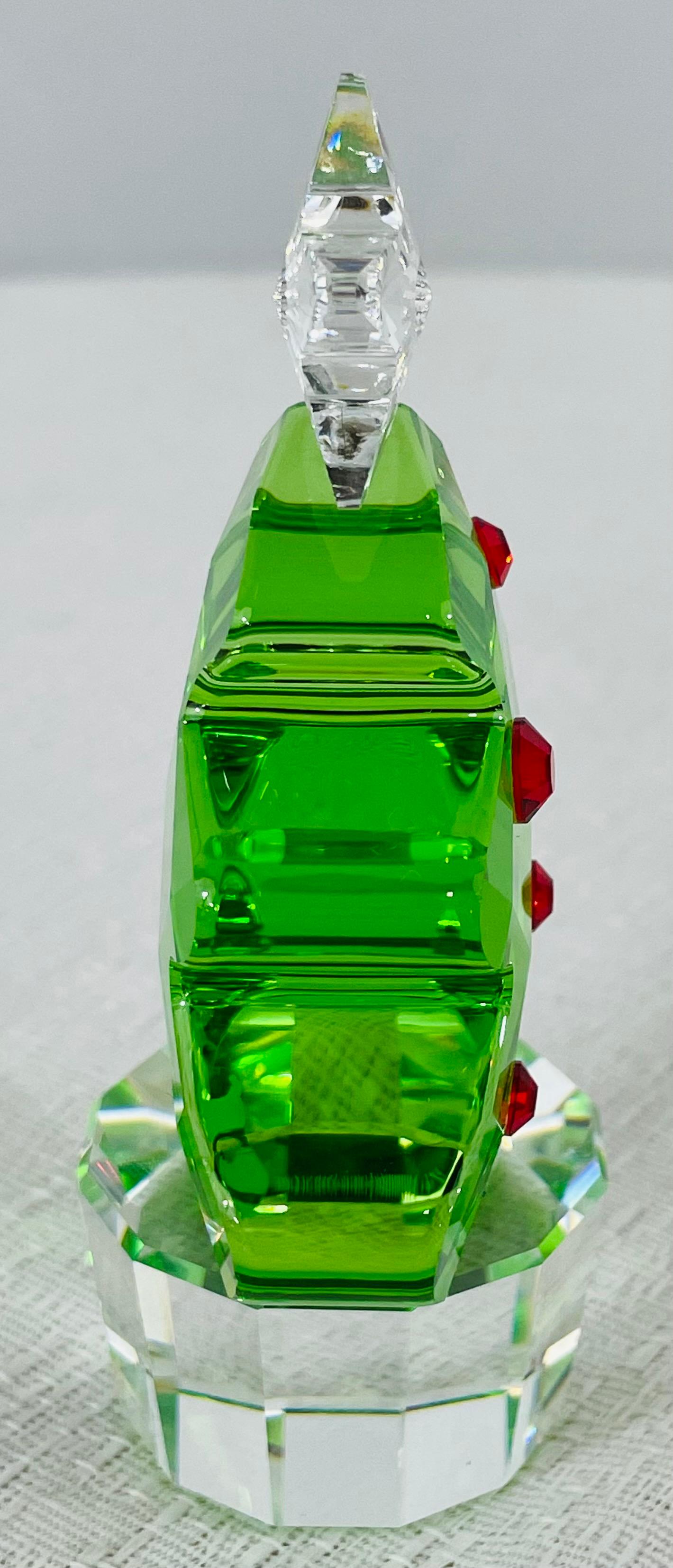 Swarovski Green Crystal Figurine Christmas Tree 1