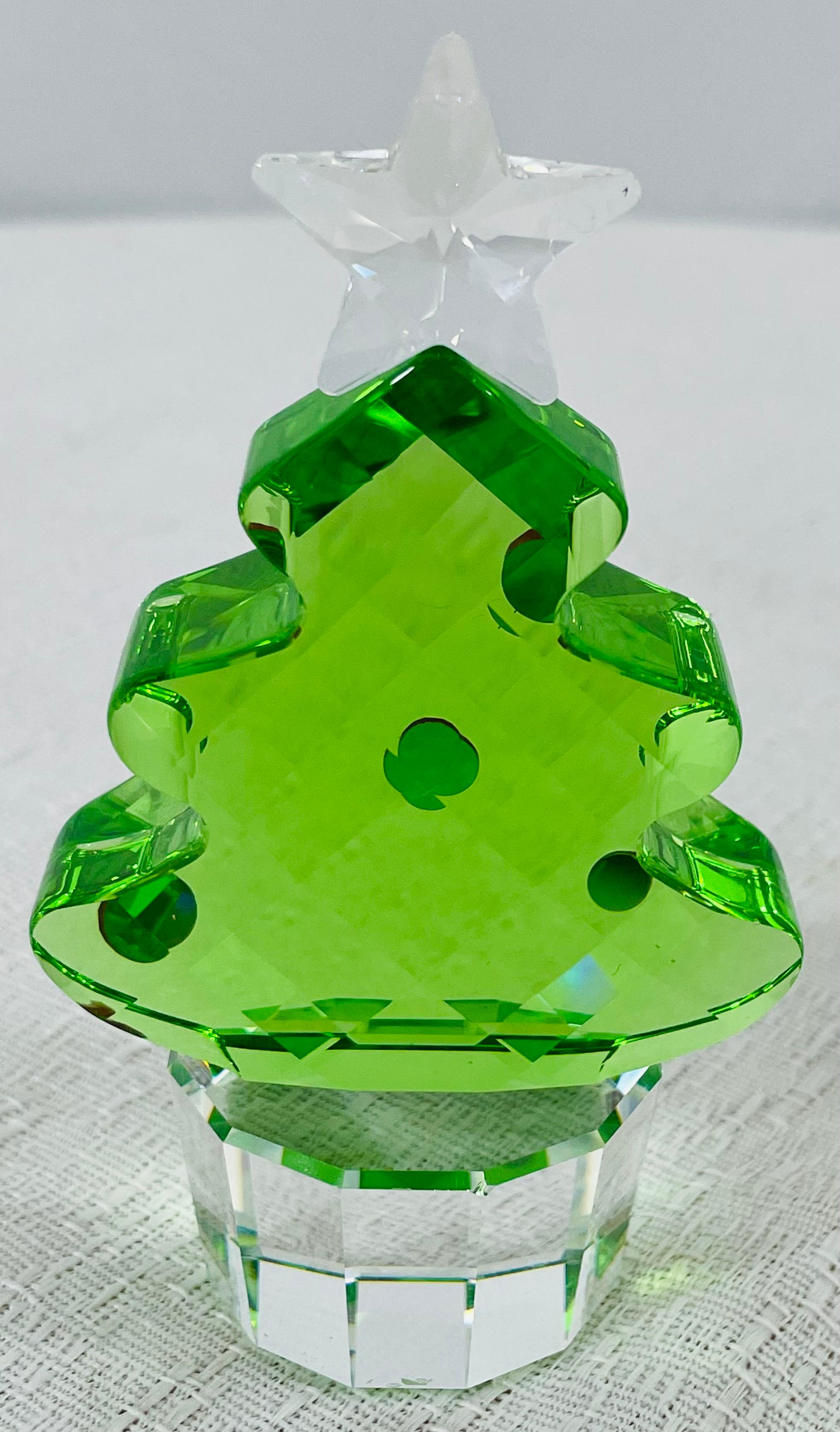 Swarovski Green Crystal Figurine Christmas Tree 2