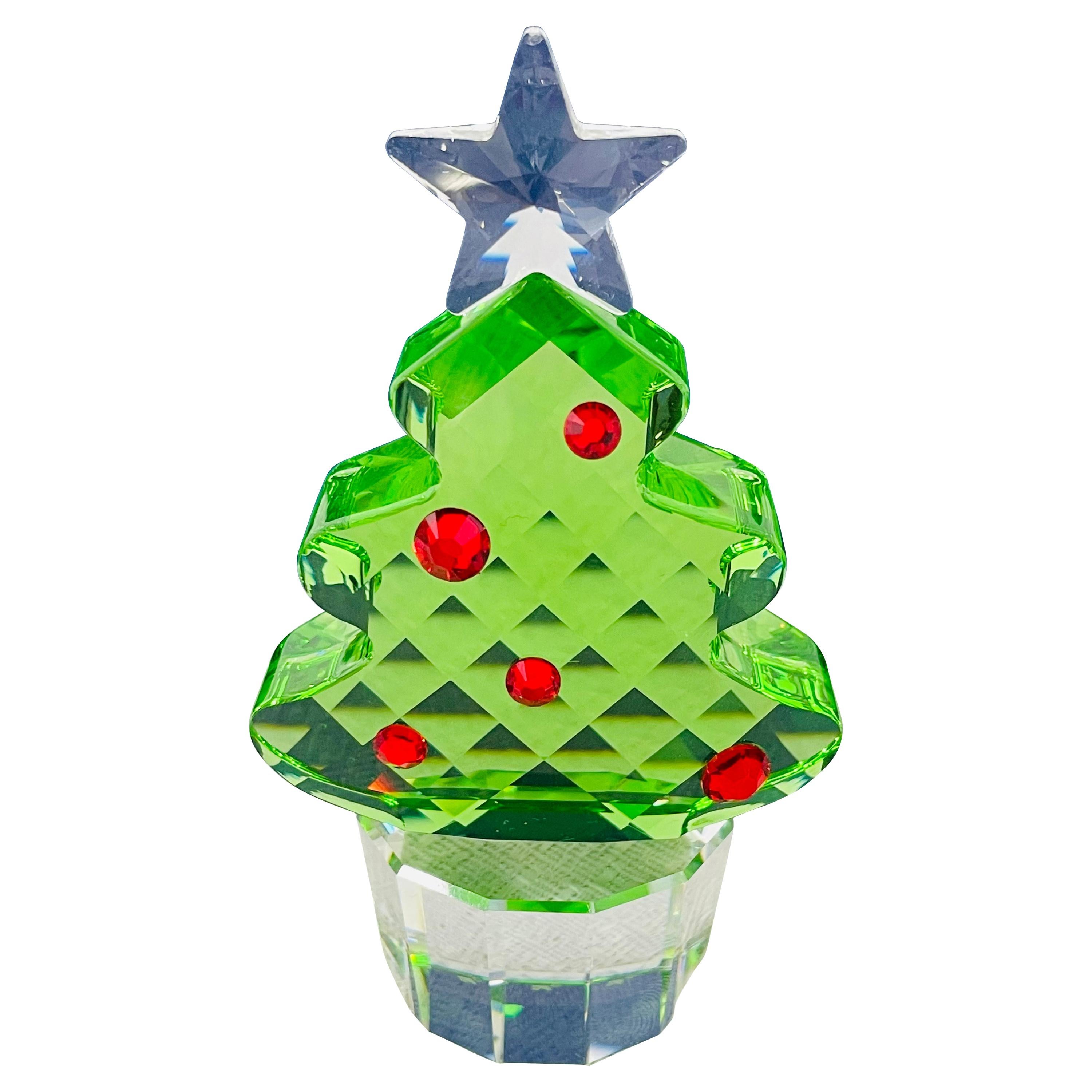 Swarovski Green Crystal Figurine Christmas Tree at 1stDibs