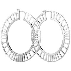 Swarovski Griselda Stainless Steel and Crystal Hoop Earrings