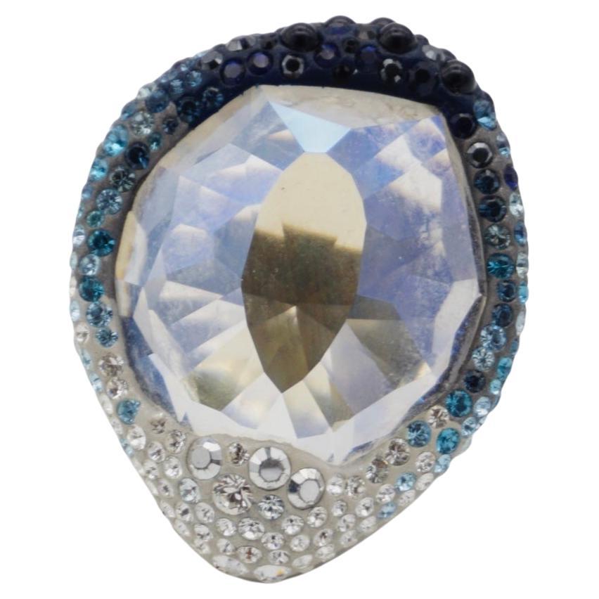 Swarovski Hyacinth Blue Crystals Large Nirvana Cocktail Ring, Size N, 55,  White For Sale at 1stDibs | nirvana ring swarovski, nirvana swarovski ring