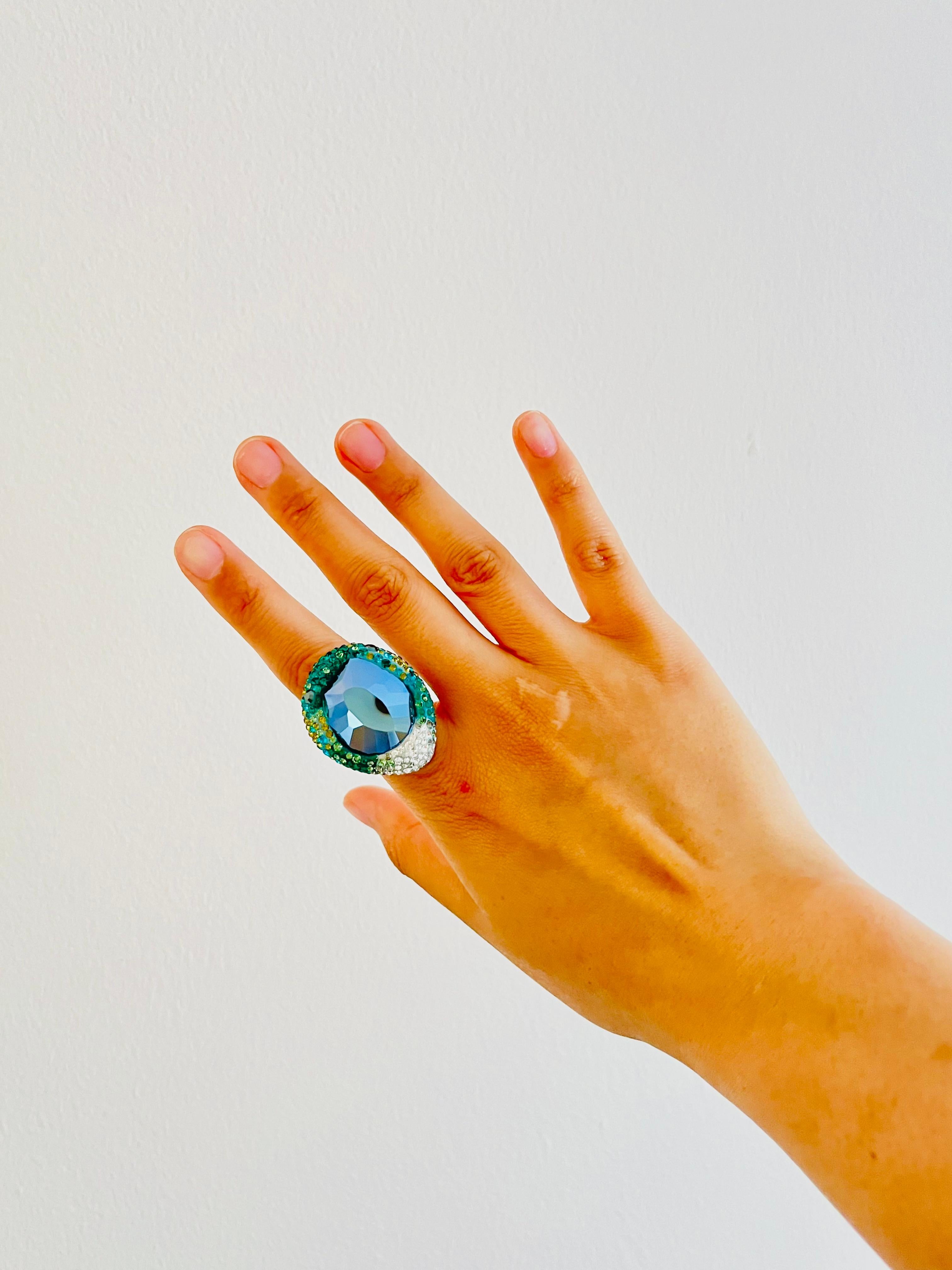 swarovski ring green