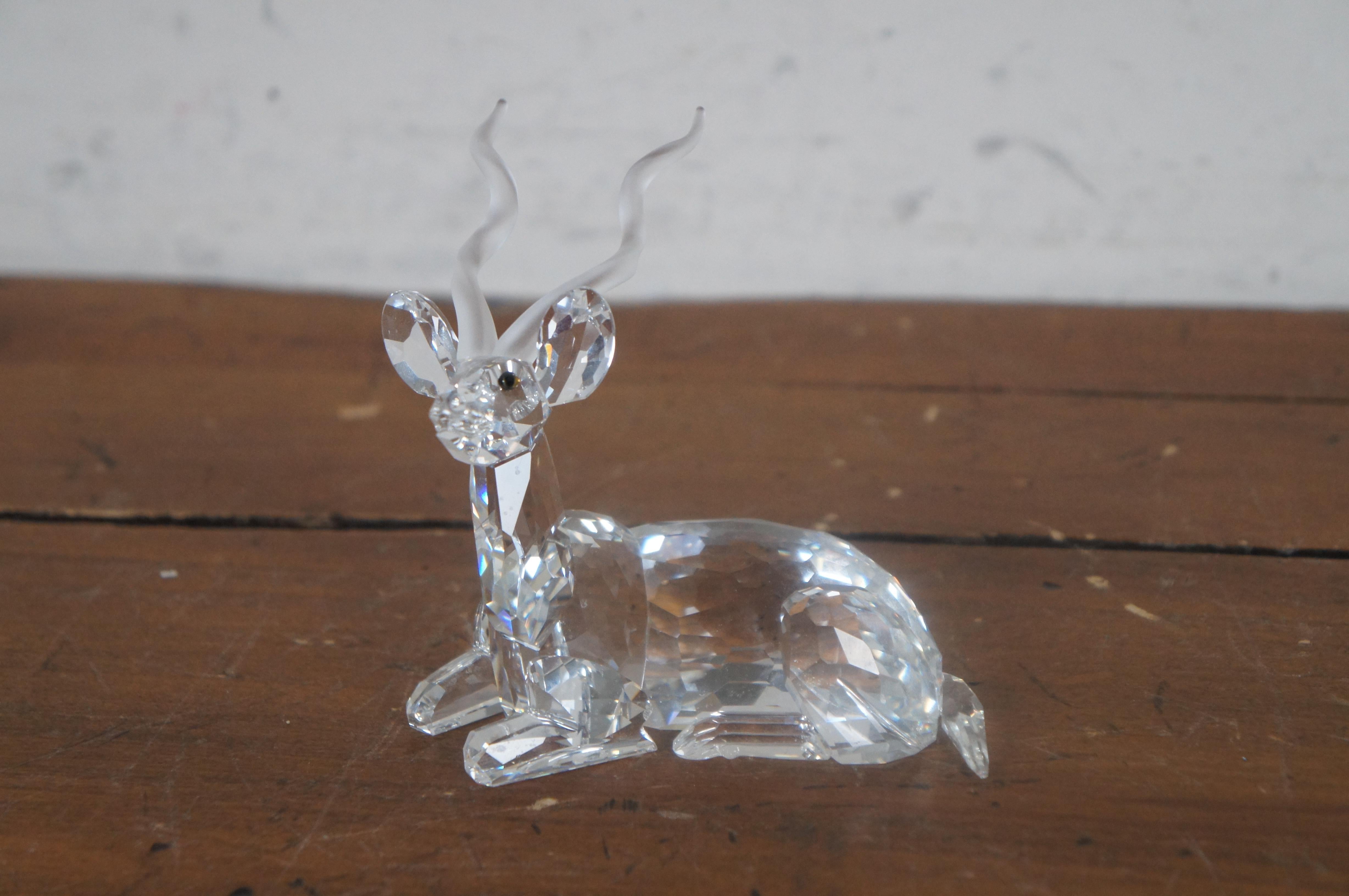 Crystal Swarovski Inspiration Africa Set 1993 Elephant 1994 Kudu 1995 Lion w COA Box