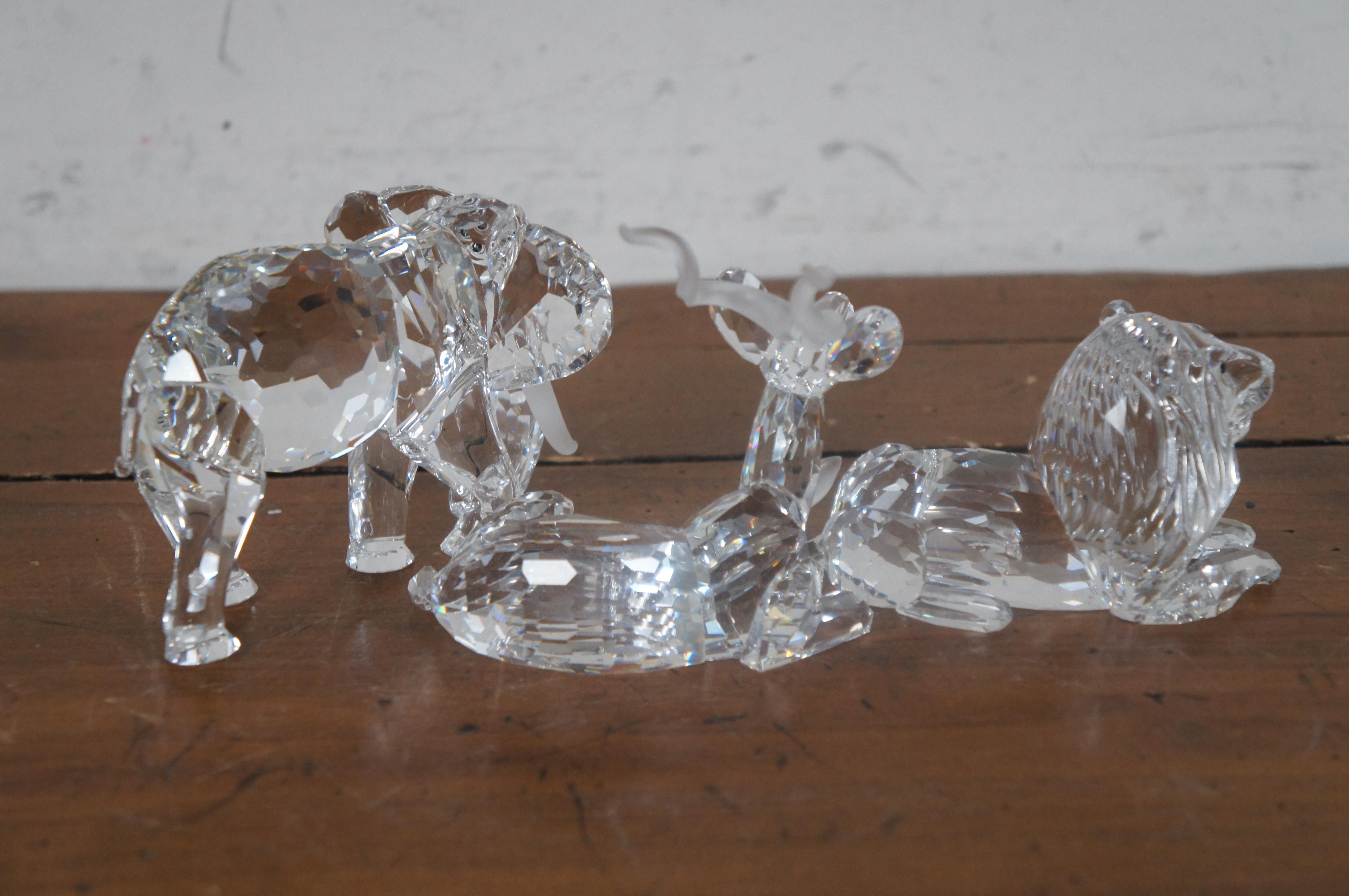 Swarovski Inspiration Africa Set 1993 Elephant 1994 Kudu 1995 Lion w COA Box 2