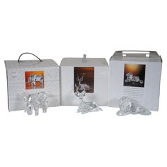 Swarovski Inspiration Africa Set 1993 Elefante 1994 Kudu 1995 Leone con scatola COA