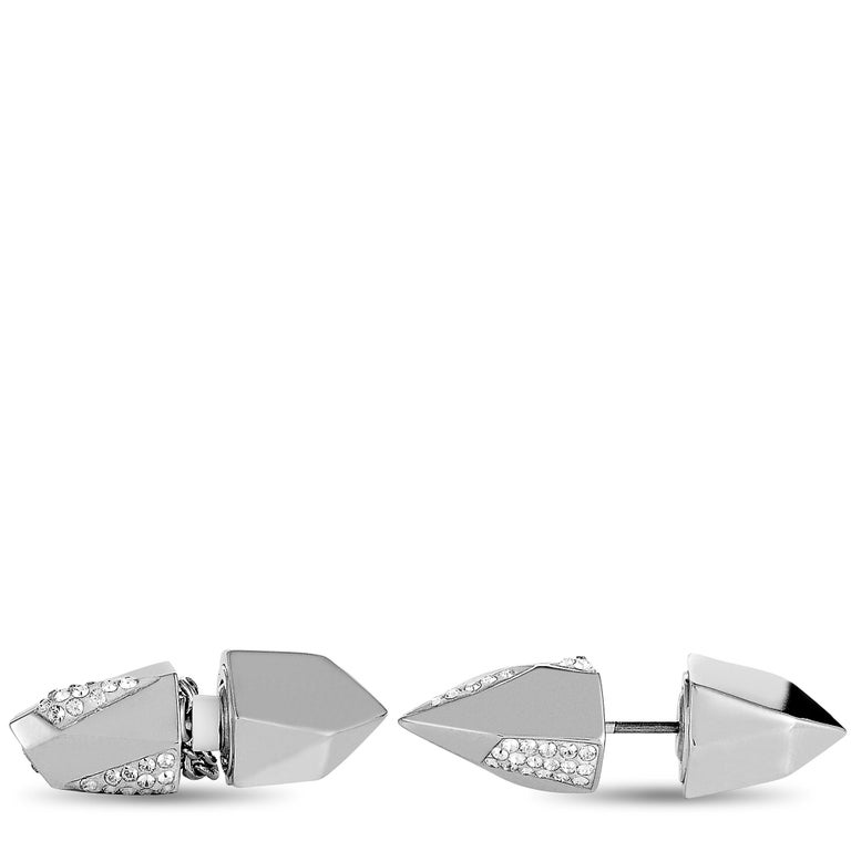 honing Oppervlakkig fundament Swarovski Jean Paul Gaultier for Atelier Crystal Reverse Hoop Push Back  Earrings at 1stDibs