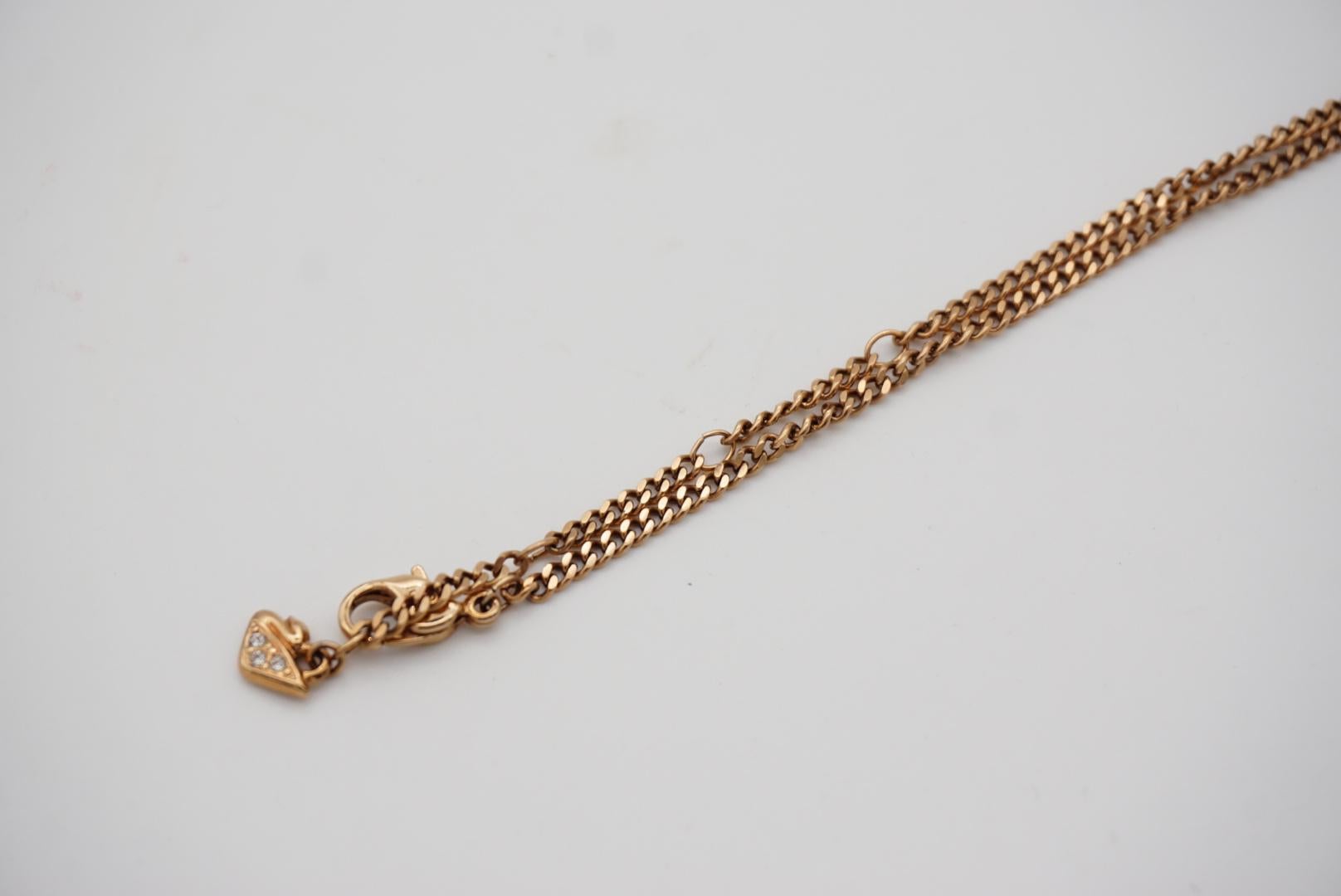 Swarovski - Grande collana di cristalli ovali bianchi e neri con perle in oro rosa in vendita 6