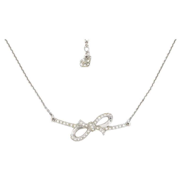 Crystal Pendant Swarovski Bow Tie Necklace Swarovski Long Large