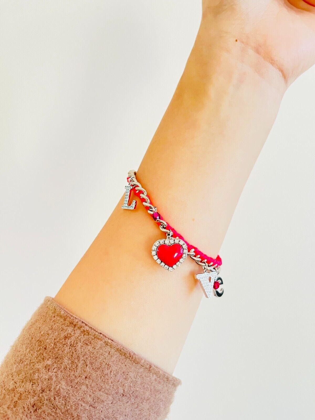 swarovski red heart bracelet
