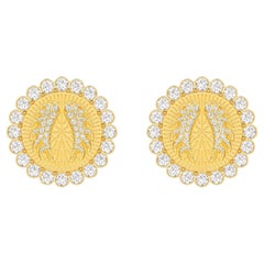 Swarovski Lucky Goddess Maxi Angel Wing Crystals White Gold Clip Earrings, BNWT