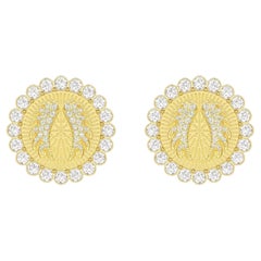 Swarovski Lucky Goddess Maxi Angel Wing Crystals White Gold Clip Earrings, BNWT