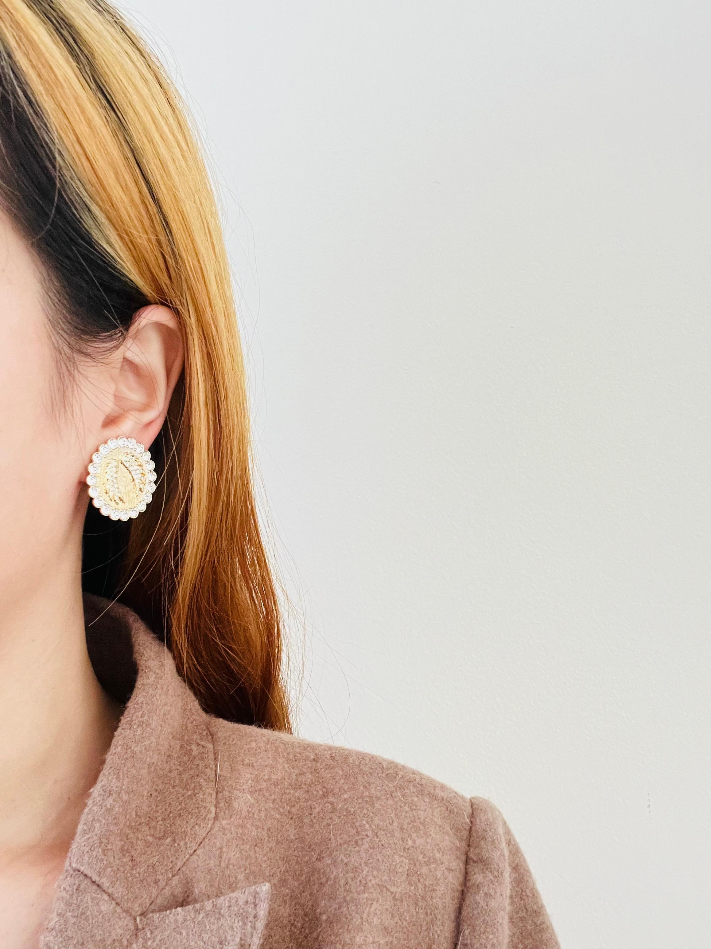 Swarovski Lucky Goddess Maxi Angel Wing Crystals White Gold Clip Earrings, BNWT 1