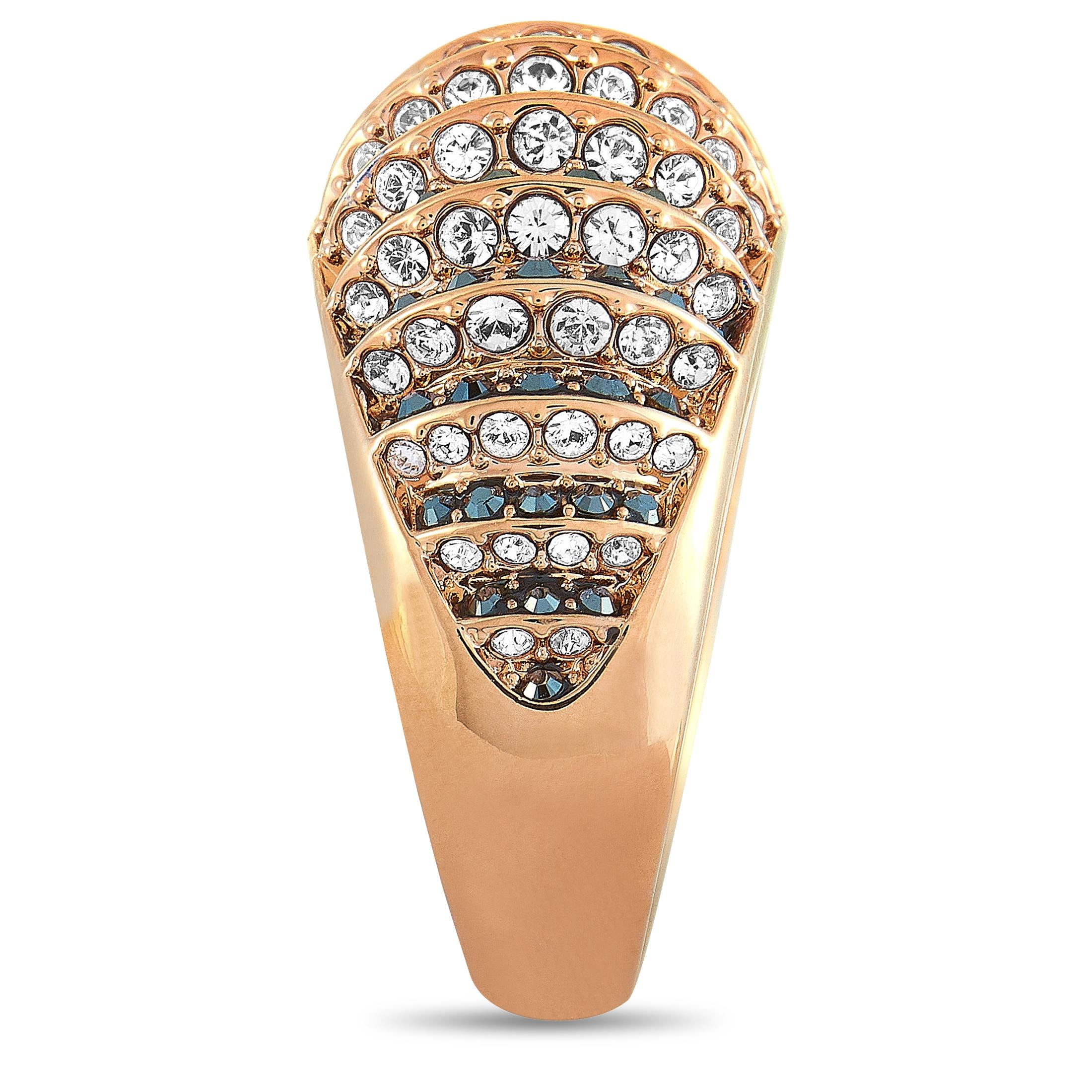 luxury crystal studded ring for women