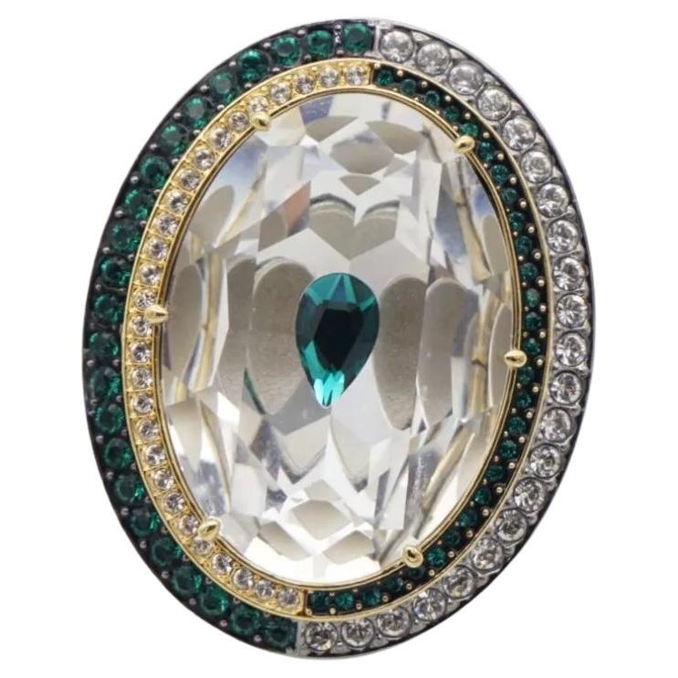 Swarovski Luxury Dark Green Crystals Chunky Nirvana Halo Cocktail Ring, Size 50 - 55

In excellent condition. With original box, certificate and tag. 100% Genuine.

It is inspired by the opulent and ornate design style of the Baroque period.
