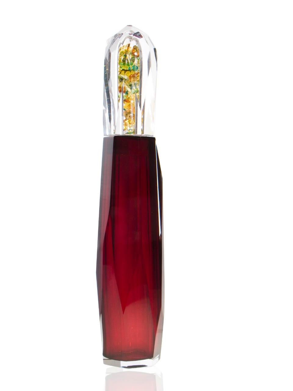 Limited edition designed and produced by Orfeo Quagliata in collaboration with Swarovski.

This Art Glass martini shaker is one in a series of 5 designed for the launching of the movie Sex and The City 2. 

Blown and hand carved colored glass