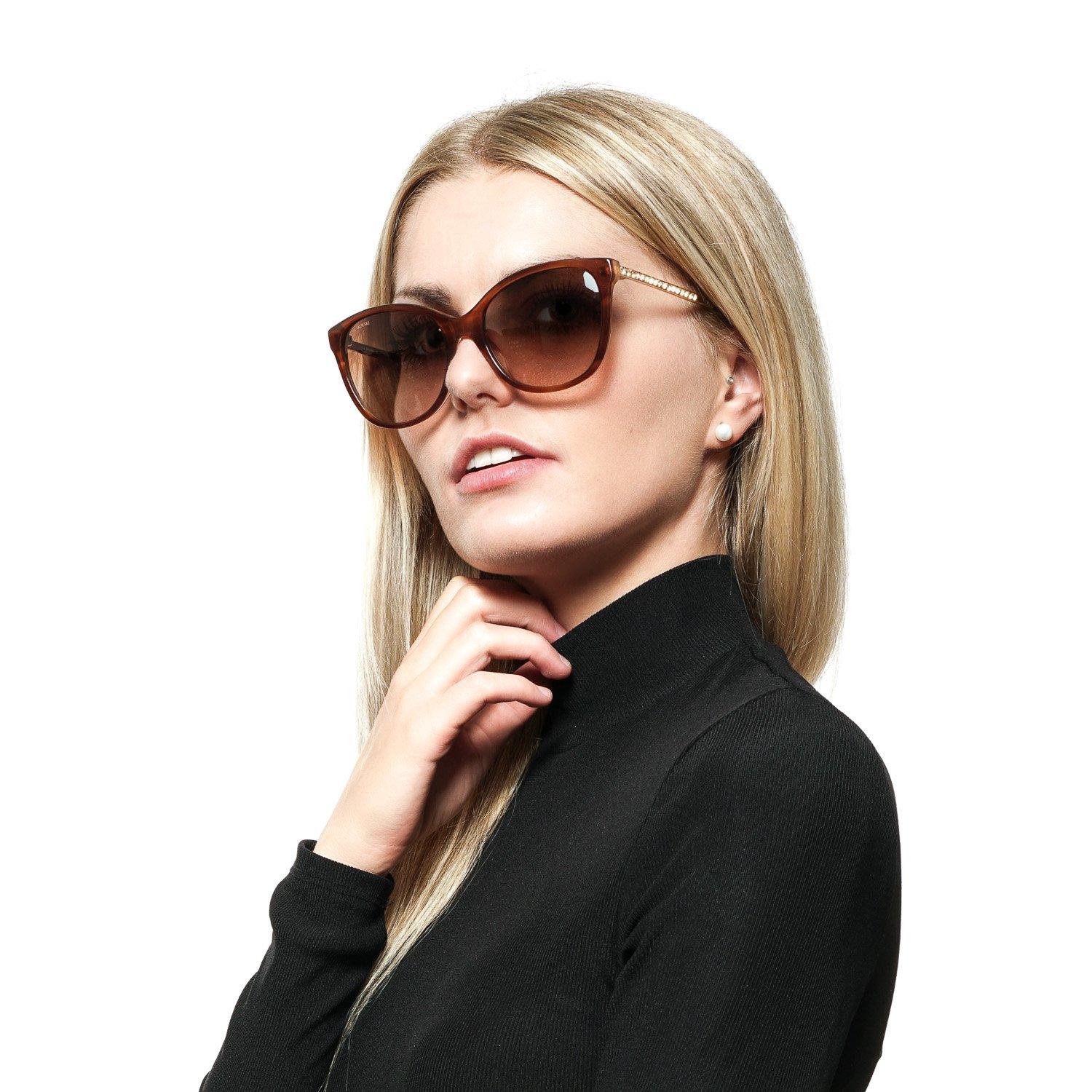 Swarovski Mint Women Brown Sunglasses SK0218 5647F 56-18-140 mm In Excellent Condition In Rome, Rome