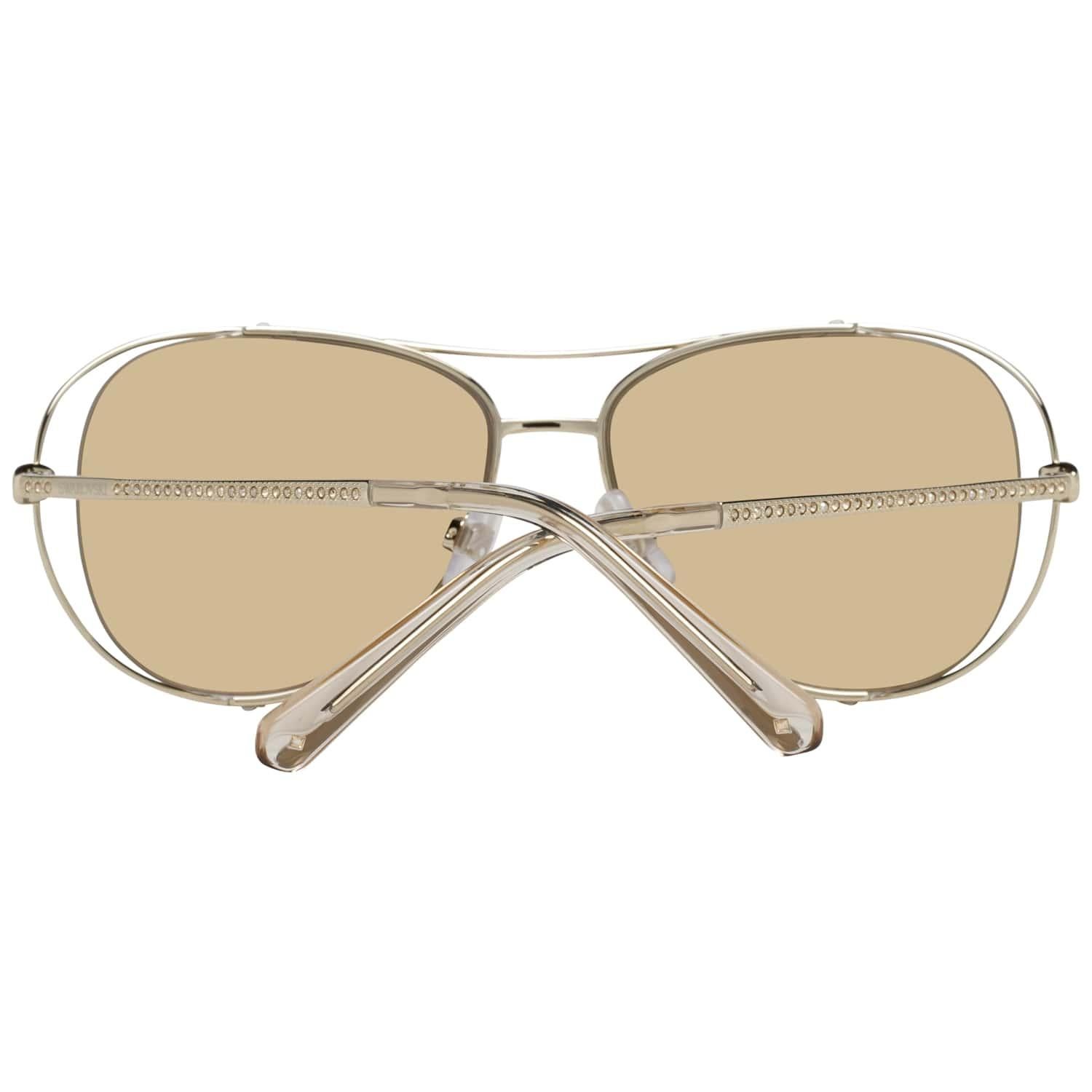 Swarovski Mint Women Gold Sunglasses SK0231 5532G 55-15-140 mm In Excellent Condition In Rome, Rome