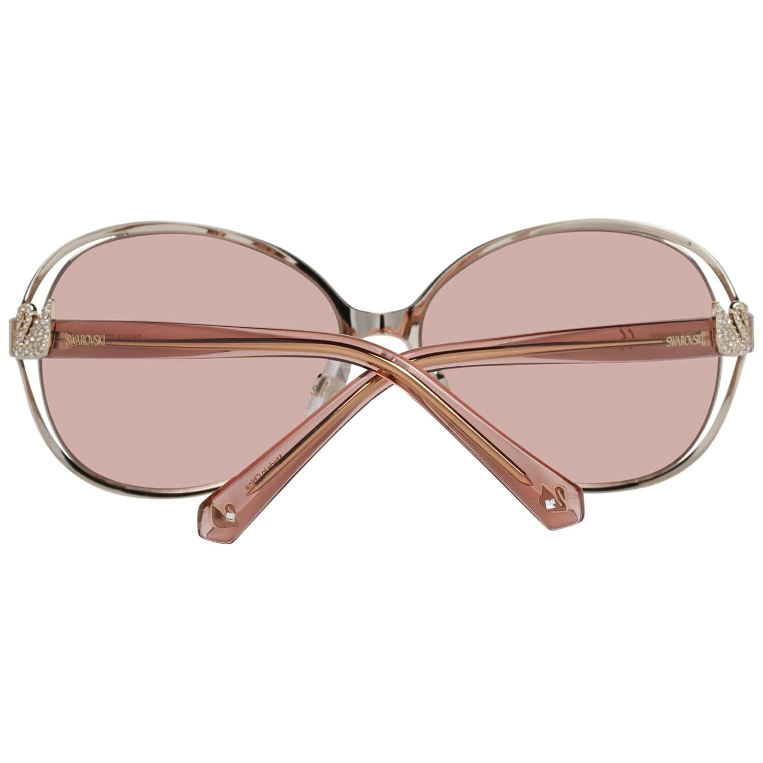 Swarovski Mint Women Gold Sunglasses SK0241-K 6032Z 60-15-150 mm In Excellent Condition In Rome, Rome