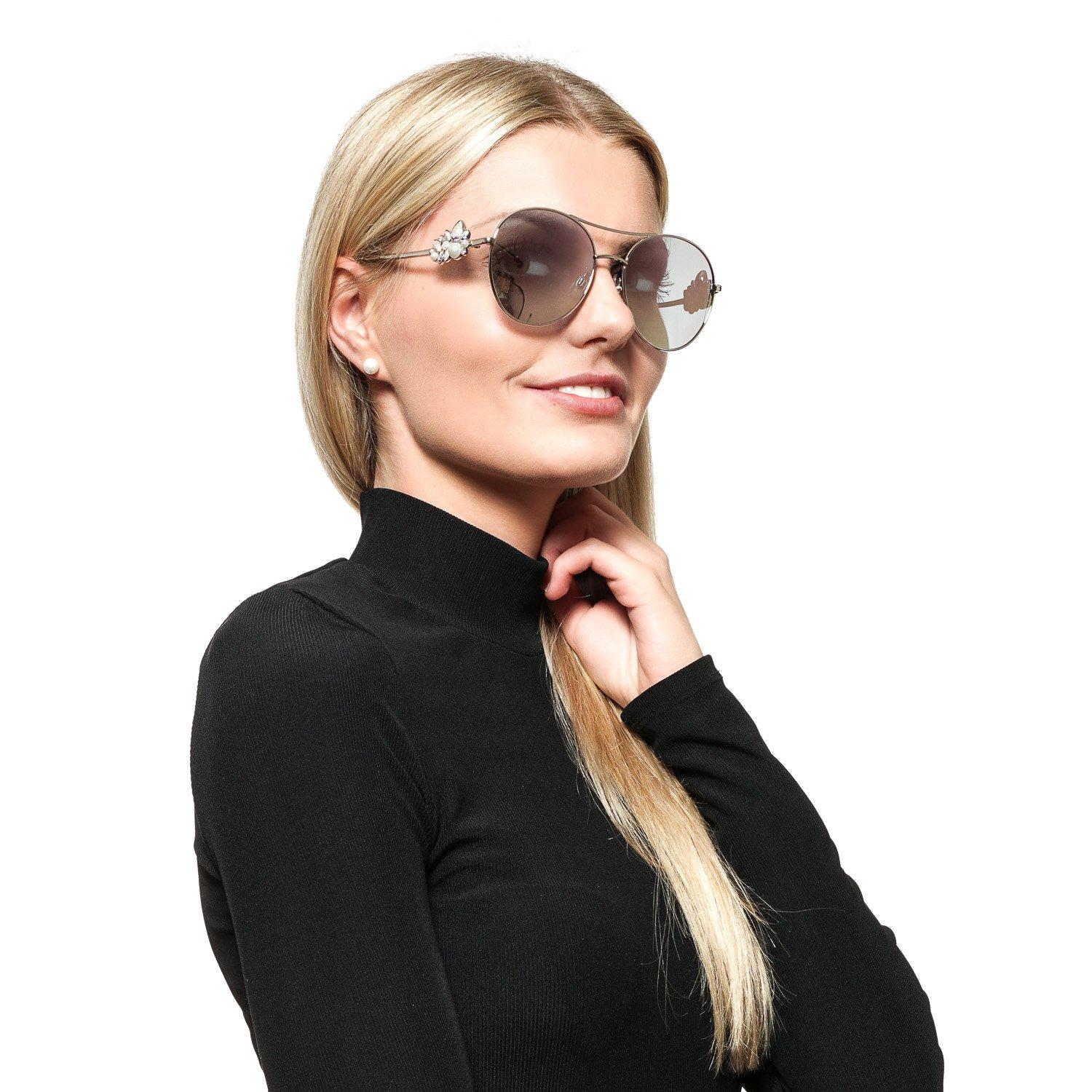 Swarovski Mint Women Grey Sunglasses SK0278 5516Z 55-17-130 mm In Excellent Condition In Rome, Rome