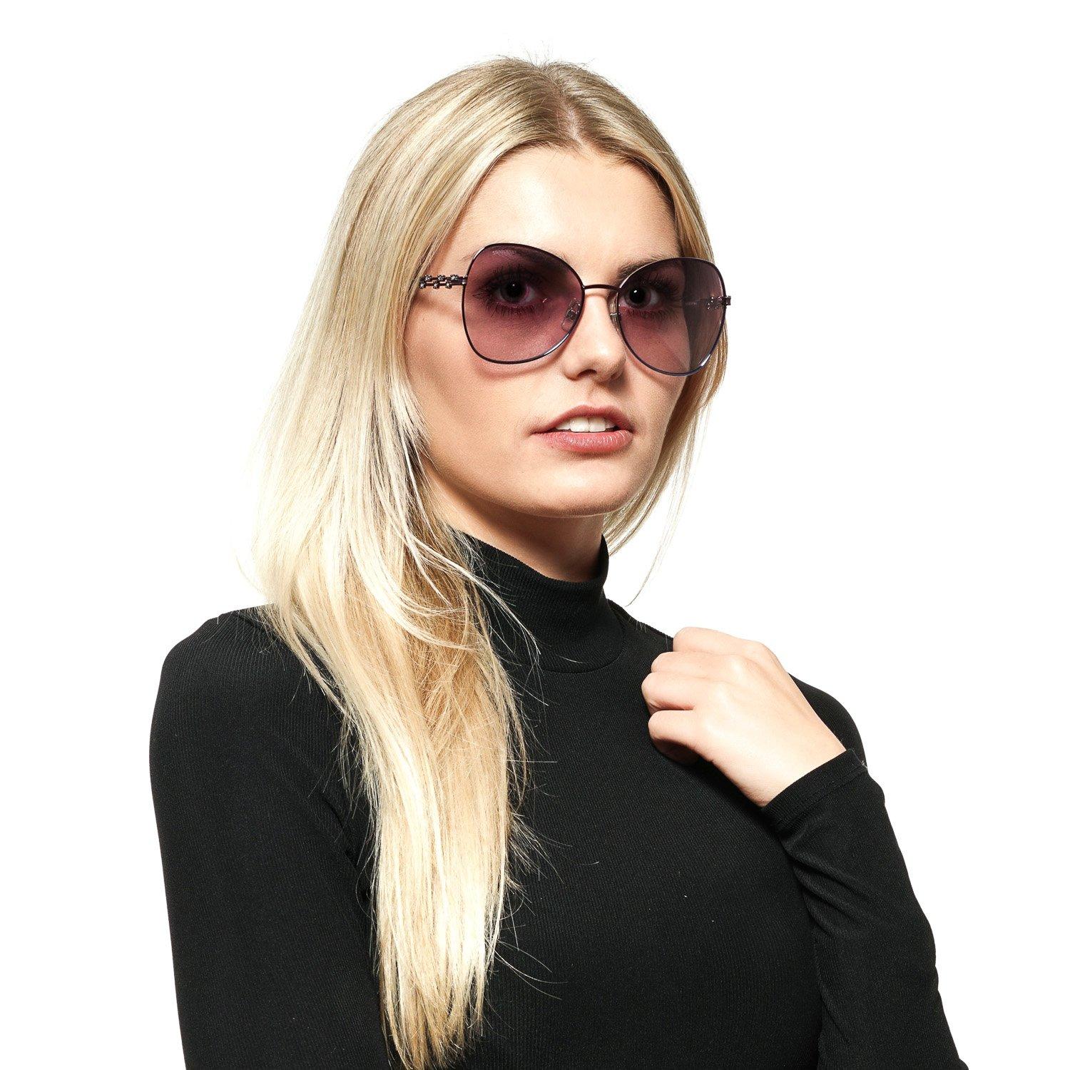 Swarovski Mint Women Purple Sunglasses SK0290 5783Z 57-17-135 mm In Excellent Condition In Rome, Rome