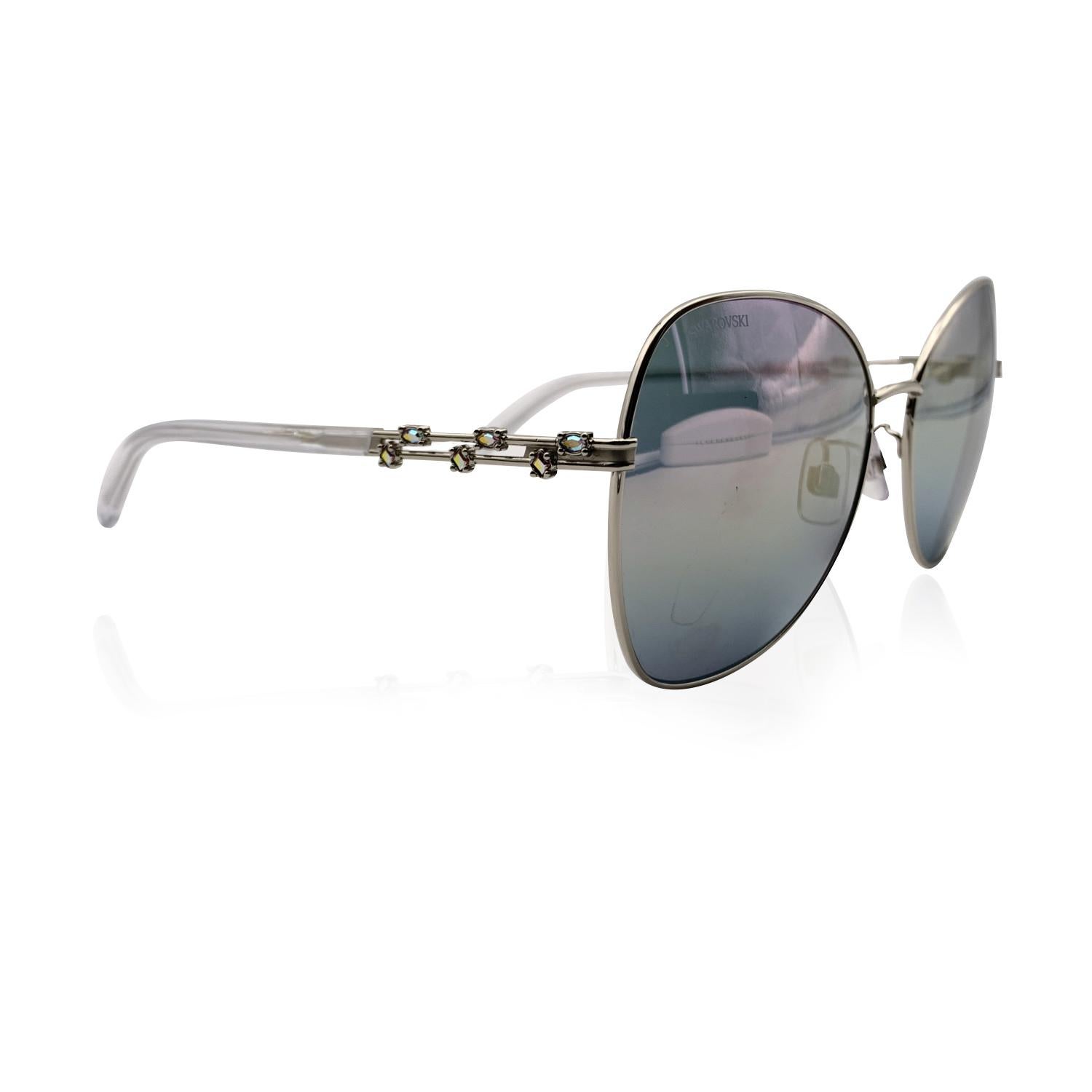 Women's Swarovski Mint Women Silver Sunglasses SK 290 16Z 57/17 140 mm