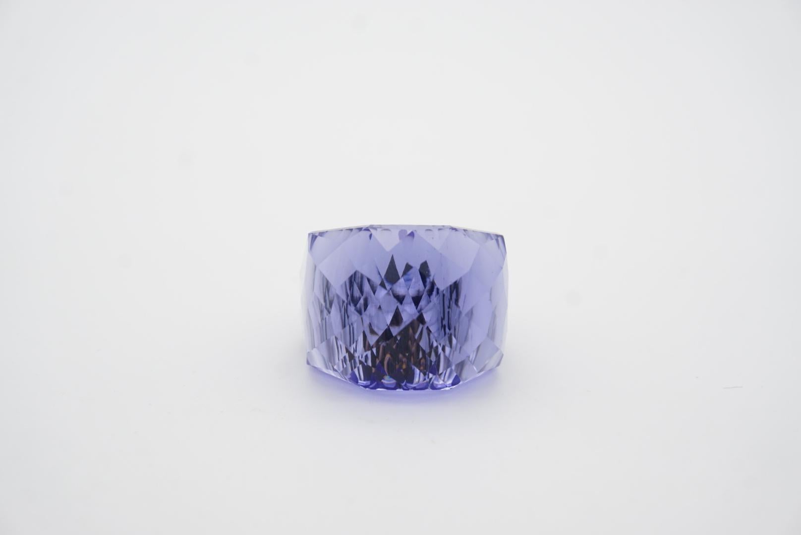 Swarovski Nirvana Cocktail Fully Cut Clear Crystal Purple Lilac Silver Ring, 55 In Good Condition For Sale In Wokingham, England