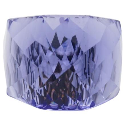 Swarovski Nirvana Cocktail Fully Cut Clear Crystal Purple Lilac Silver Ring, 55 For Sale