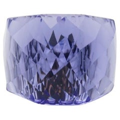Vintage Swarovski Nirvana Cocktail Fully Cut Clear Crystal Purple Lilac Silver Ring, 55