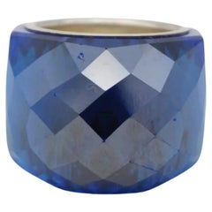 Bague cocktail Nirvana entièrement taillée en cristal bleu marine Swarovski, taille 55 GB N