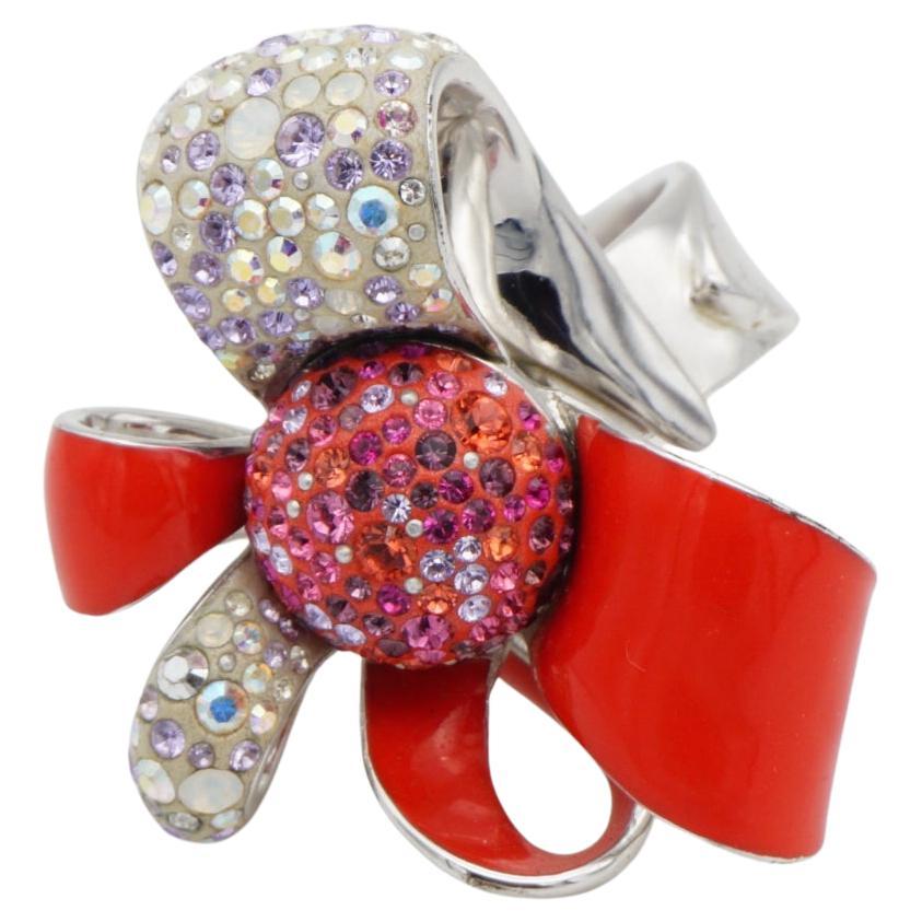 Swarovski Nirvana Cocktail Red Enamel Crystals Flower Ribbon Bow Ring, Size 55

Very excellent condition. Light scratches or colour loss. Come with original box and certificate, however, the box became to side. 100% Genuine.

Material: Stainless