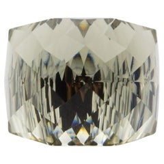 Swarovski Nirvana Fully Cut Crystal Grey Clear Cocktail Ring Silver, Size 58 Box
