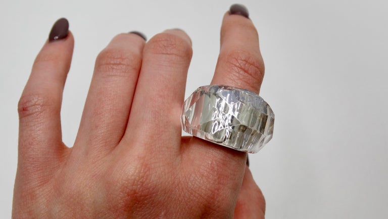 Swarovski Nirvana Ring For Sale at 1stDibs | swarovski engagement rings,  swarovski silver ring