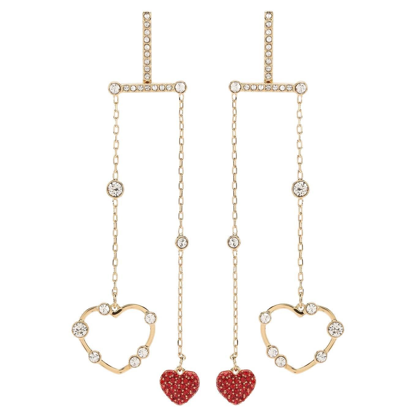 Swarovski OXO Red Heart Hove Chandelier Mobile Pierced Drop Earrings, Gold Tone, BNWT

100% Genuine. New with boxed and certificate. 

Embellished with red and clear crystal details, their mobile-shaped design is playful, fresh, and on-trend.