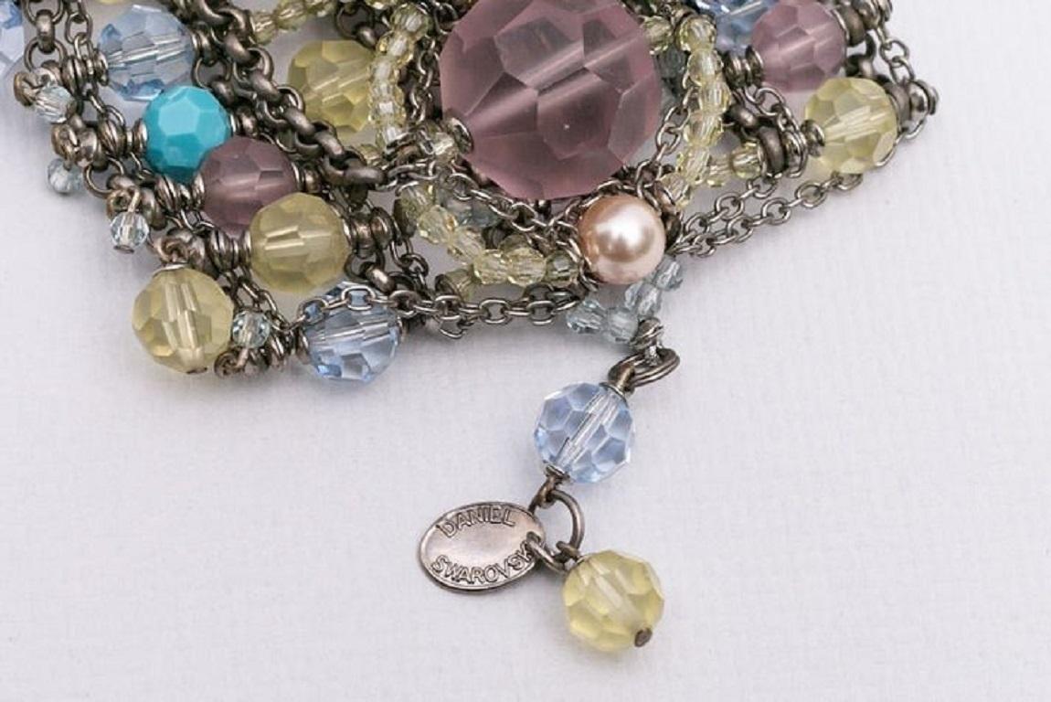 Swarovski Pearl Silvery Metal Bracelet For Sale 1