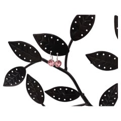 Swarovski Rosa Kristall-Ohrringe.