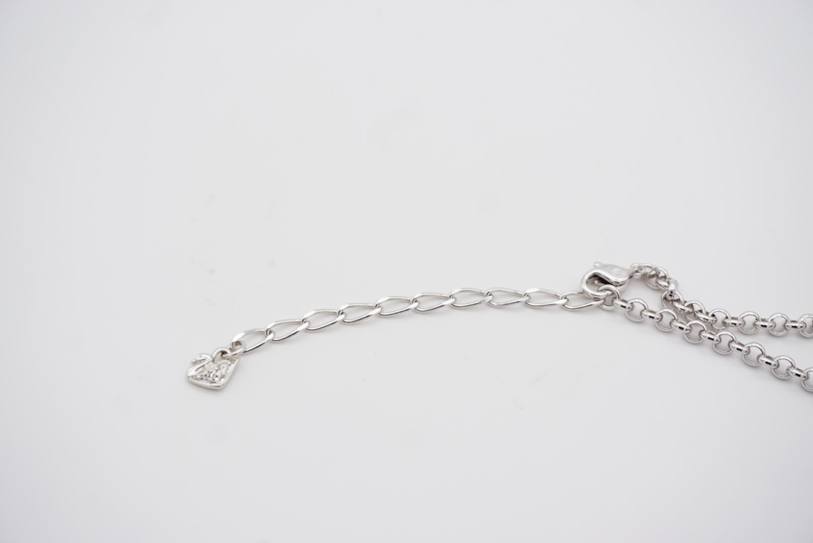 Swarovski Polar Bestiary Charms Bezel Crystals Statement Silver Choker Necklace For Sale 7