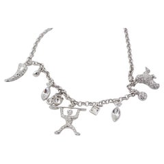 Swarovski Polar Bestiary Charms Lünette Kristalle Statement Silber Choker Halskette