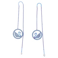 Swarovski Pop Swan Runde Kristalle Lila Lila PVD-Beschichtung Ohrringe durchbohrt