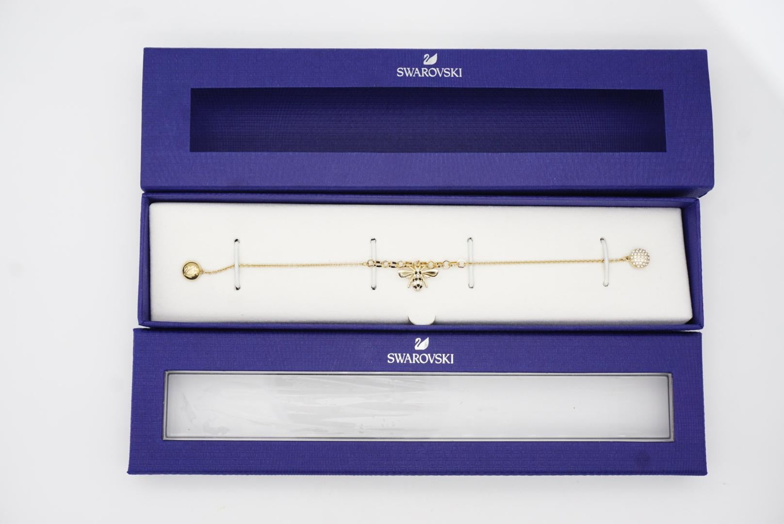 Swarovski Remix Collection Vivid Bee Bracelet à breloques en or, taille M en vente 5