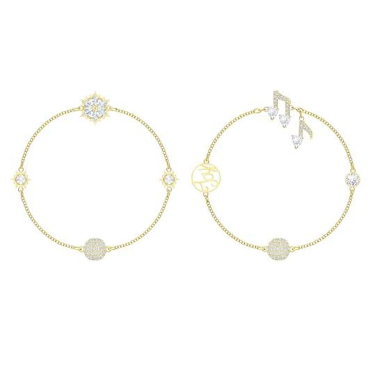 SWAROVSKI Remix Snowflake Joy Musical Notes Strand Bracelet Set, Gold Tone, BNWT For Sale 5