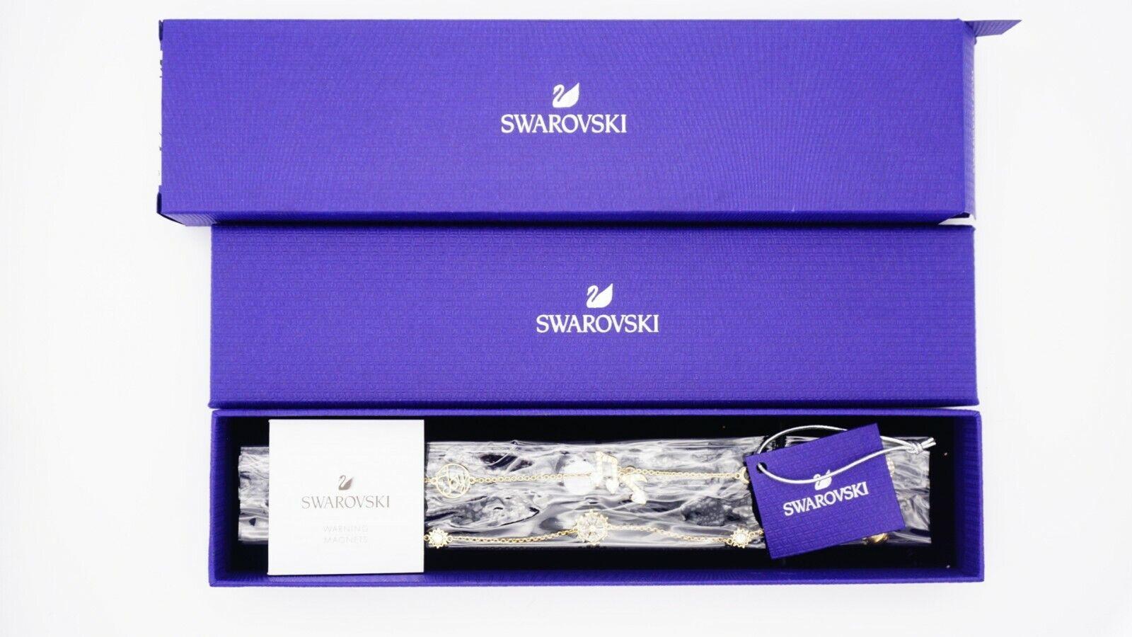 SWAROVSKI Remix - Ensemble de bracelets flocons de neige Joy Musical Notes, ton or, BNWT en vente 9
