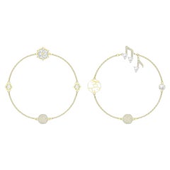 SWAROVSKI Remix Snowflake Joy Musical Notes Strand Bracelet Set, Gold Tone, BNWT