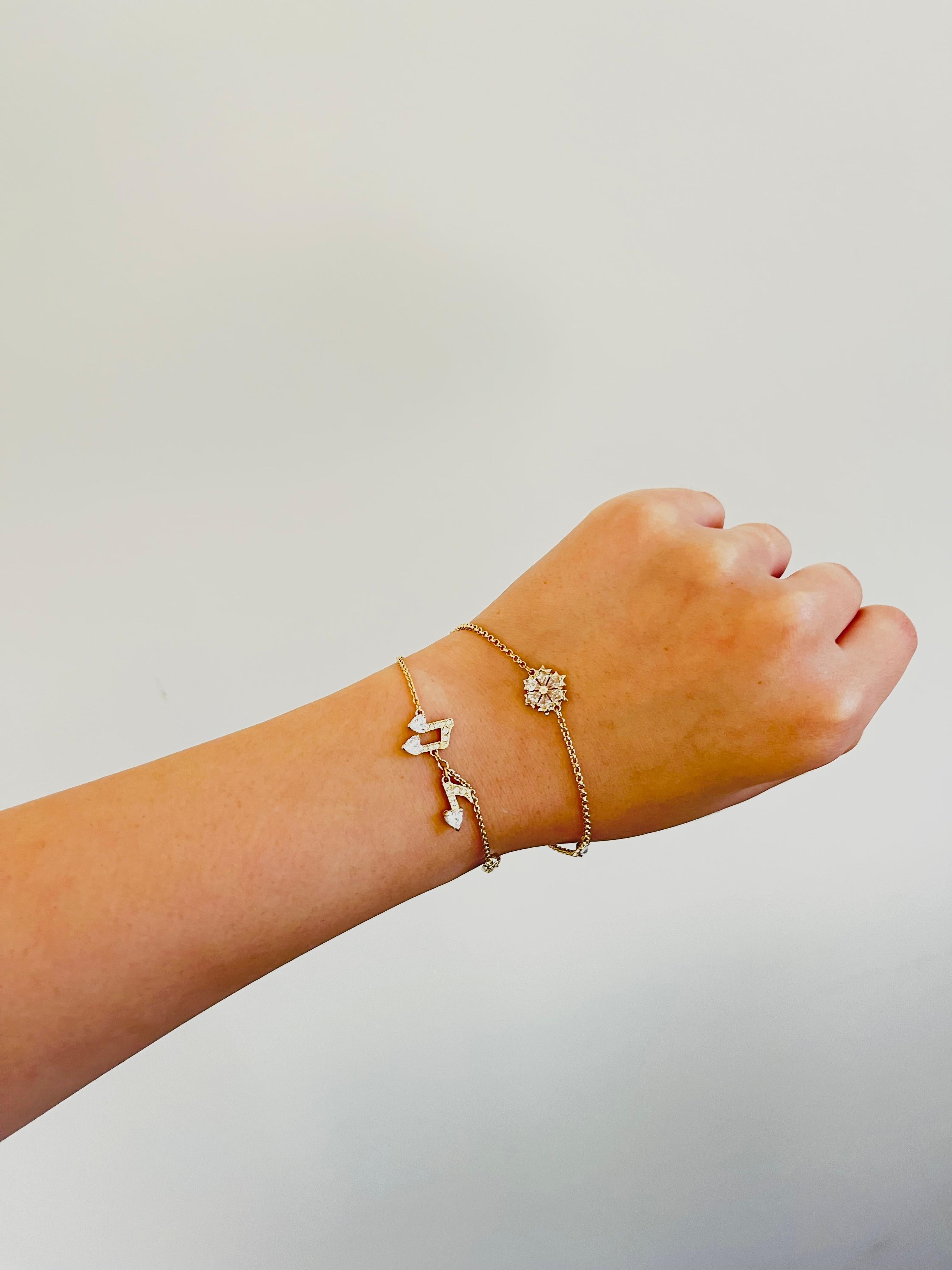 SWAROVSKI Remix - Ensemble de bracelets flocons de neige Joy Musical Notes, ton or, BNWT en vente 3