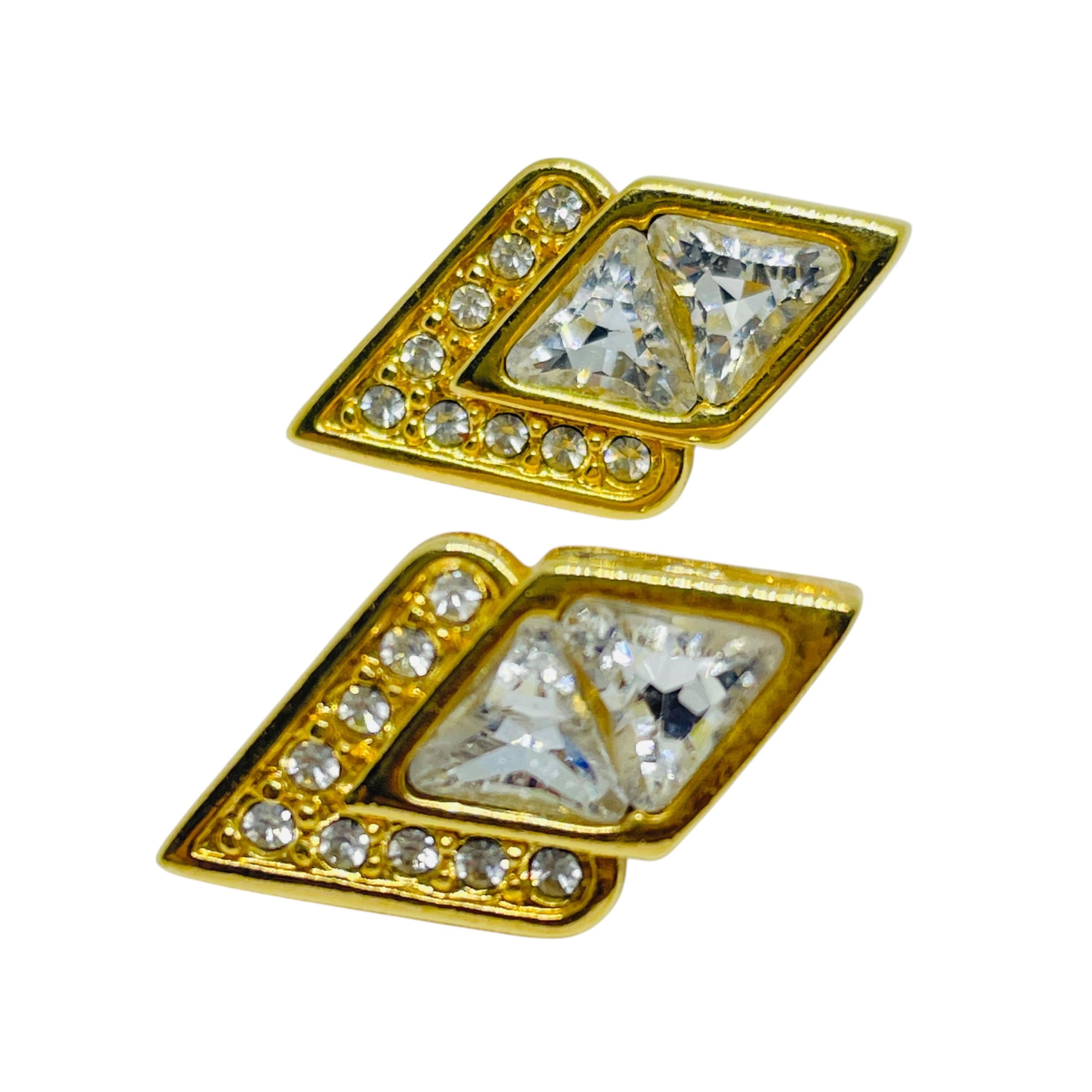 SWAROVSKI SAL signiert Vintage vergoldet Kristalle Designer Post Ohrringe für Damen oder Herren im Angebot