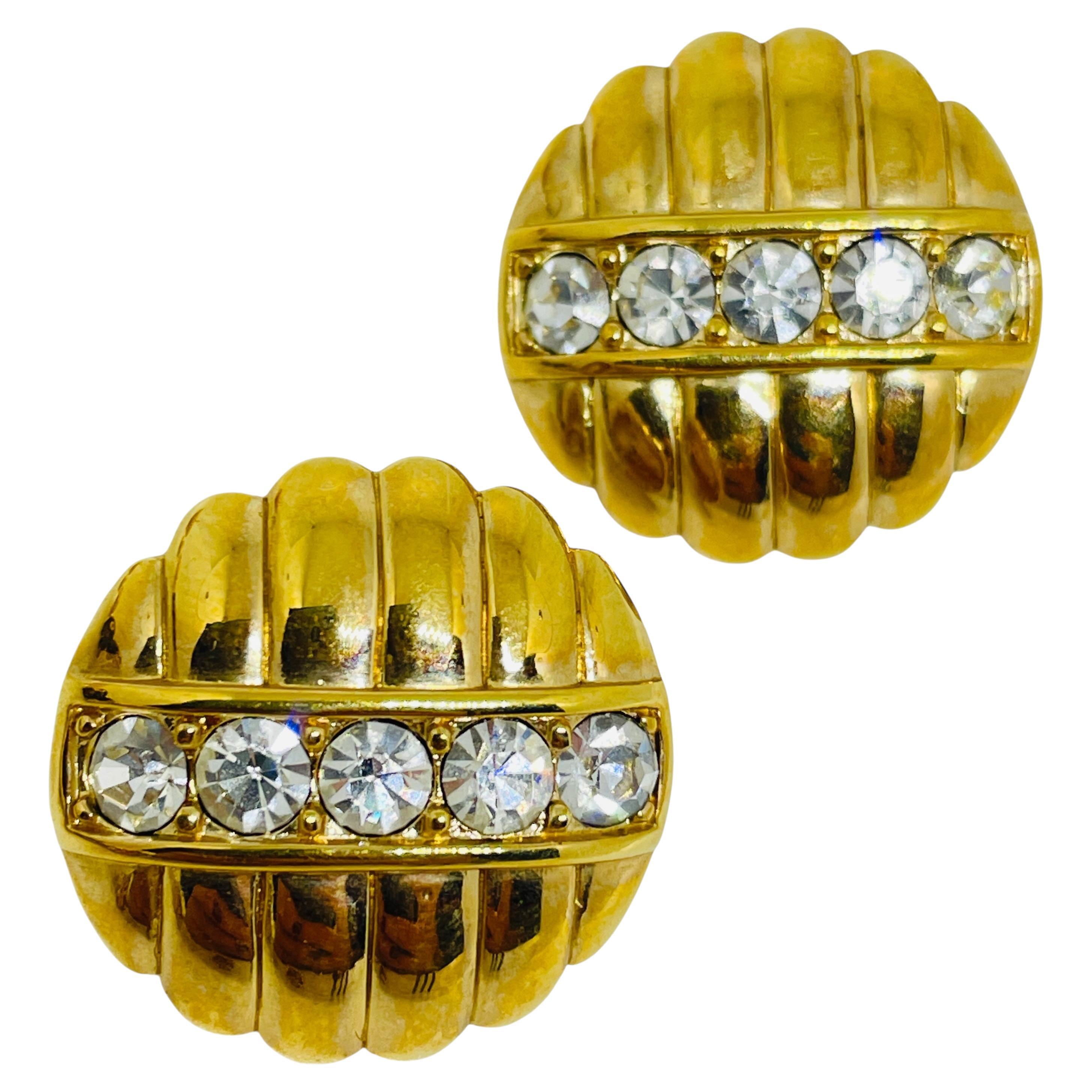 SWAROVSKI SAL orecchini firmati vintage con cristalli placcati in oro