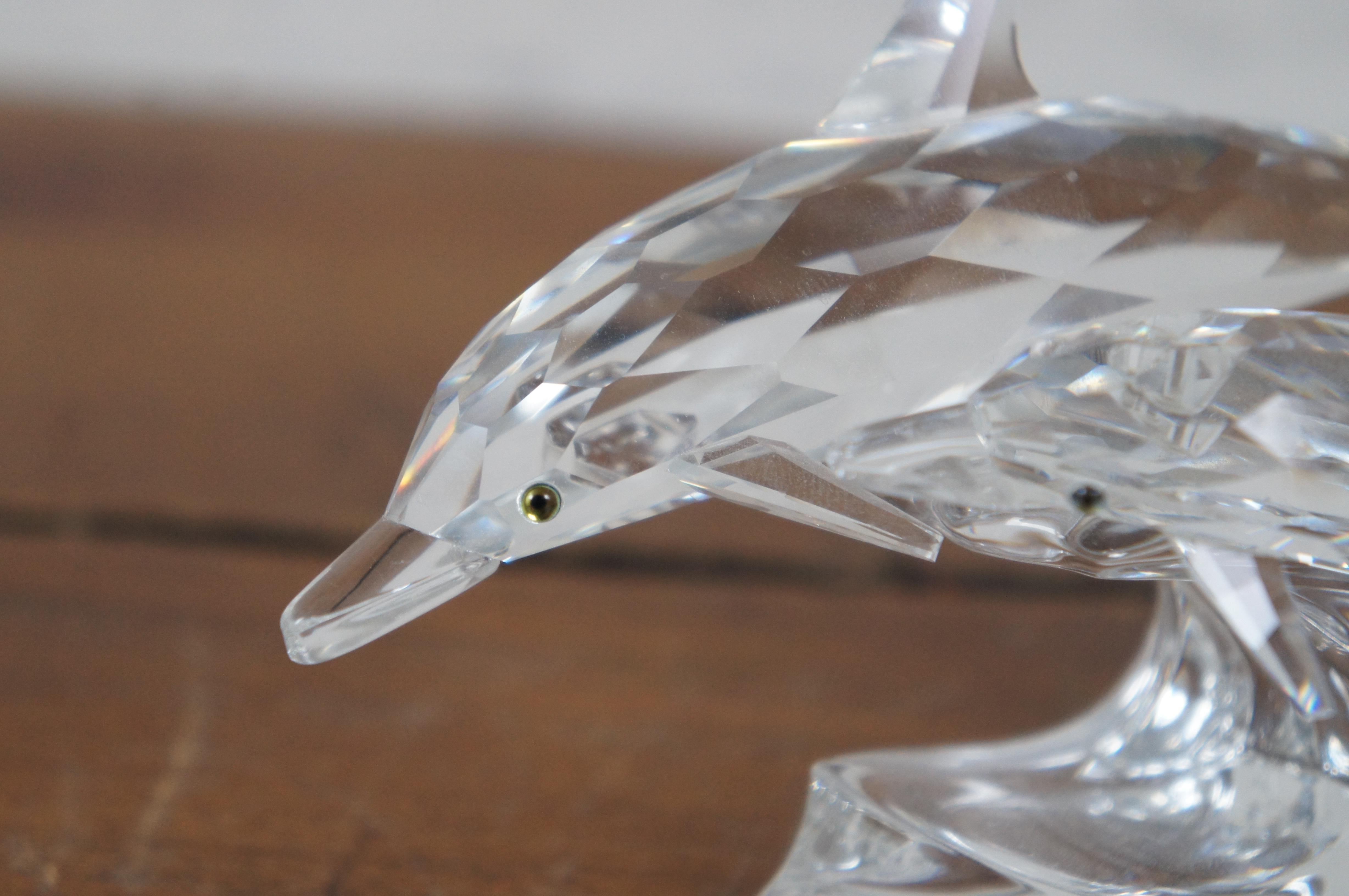 Swarovski SCS 1990 Lead Me Dolphins 1991 Save Me Seals Sea Lions Figurines 3