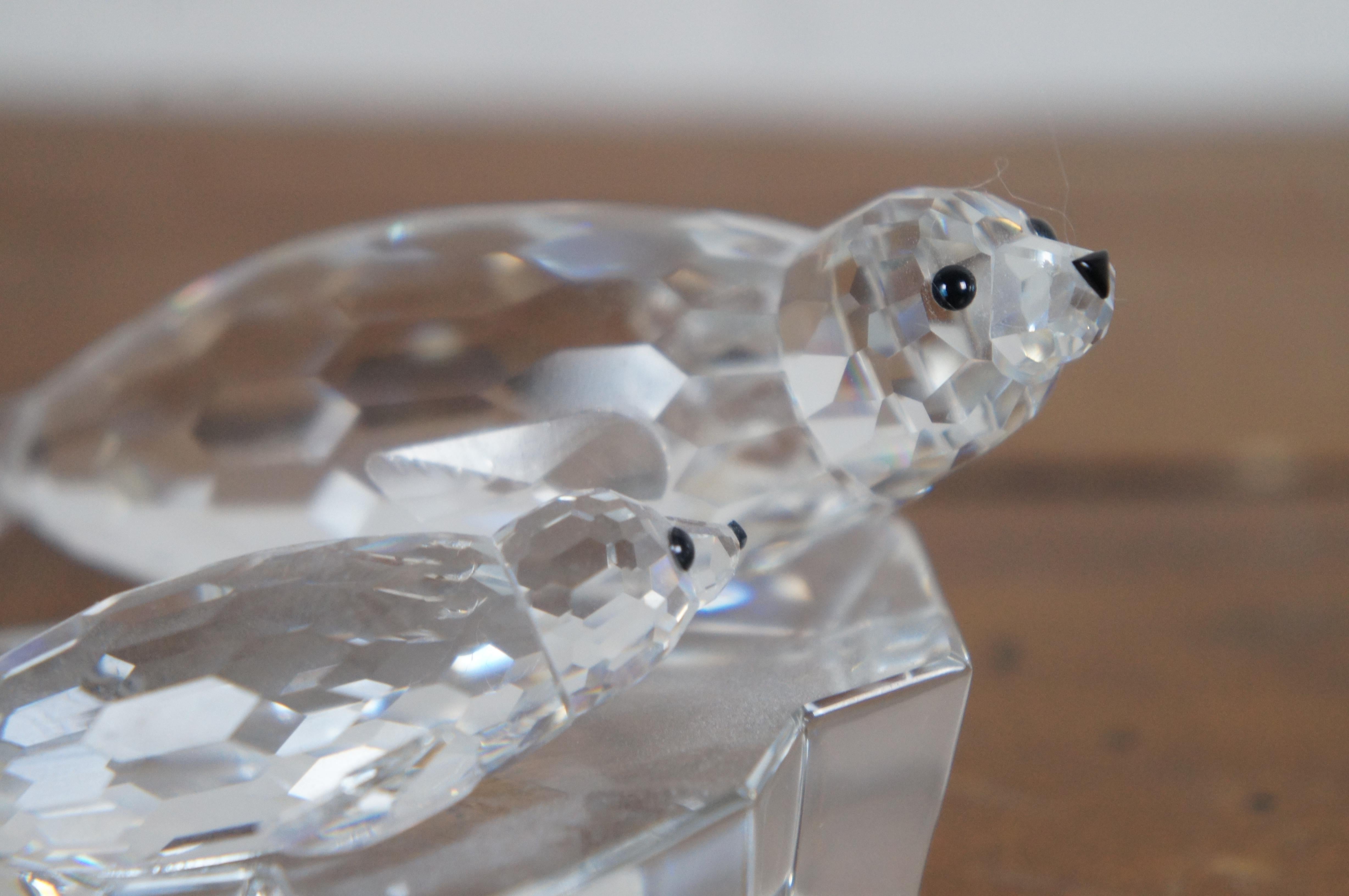 Swarovski SCS 1990 Lead Me Dolphins 1991 Save Me Seals Sea Lions Figurines 4