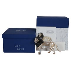 Vintage Swarovski SCS Annual Edition Akili African Lion Figurine w COA Box