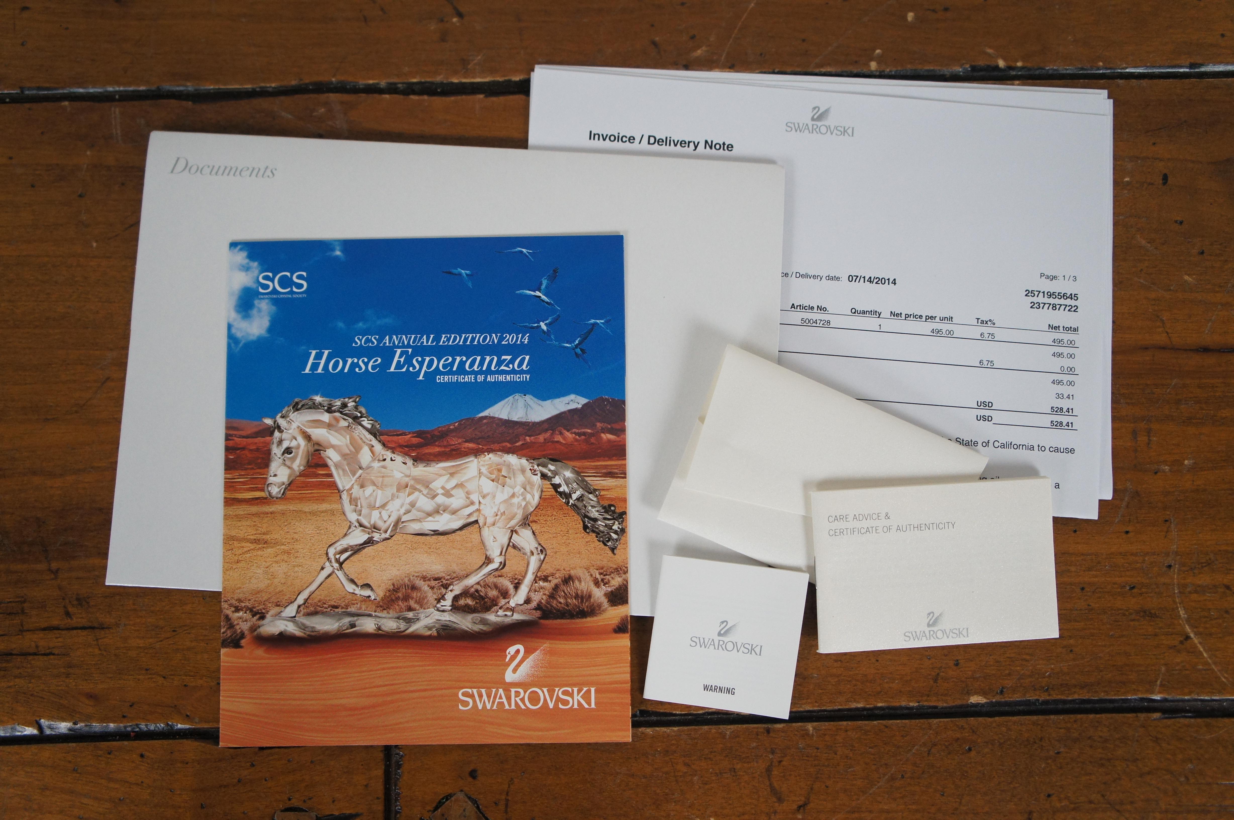 Swarovski SCS Annual Edition Equestrian Horse Esperanza w COA Box 7