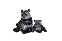 Swarovski SCS Endangered Wildlife Pandas Mother Baby w COA Box